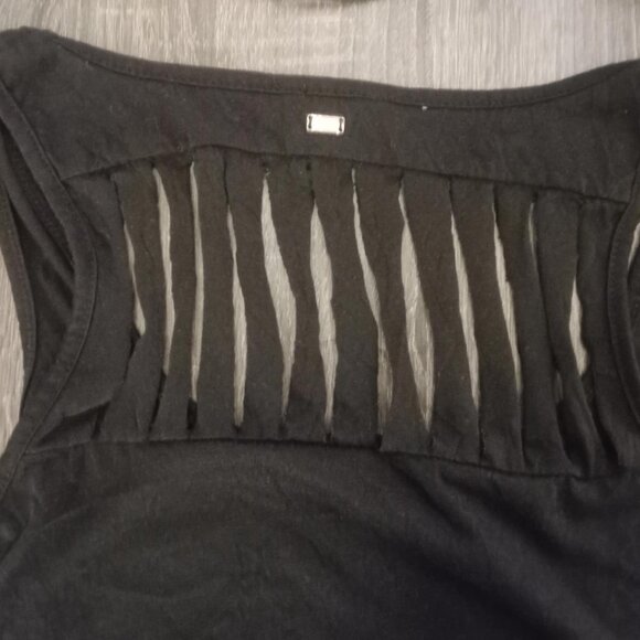 Y2K KARV Tank Top | Slashed Back | Gothic Graphic Print | Size M - Picture 3 of 5